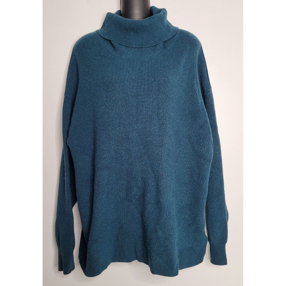 Free People Womens Sweater Ribbed Oversized Turtleneck Chunky Knit Medium